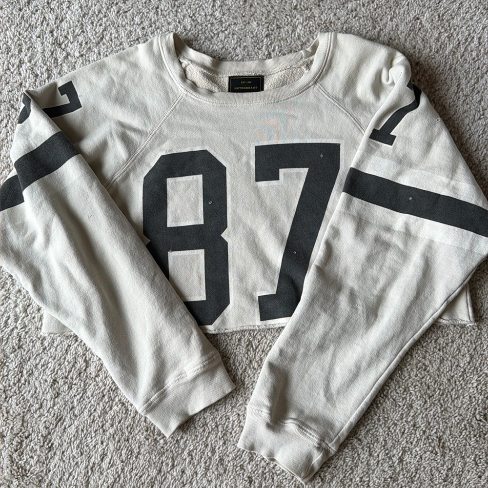 FREE PEOPLE CROPPED SWEATSHIRT